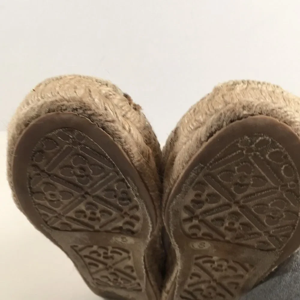 Jack Rogers Palmer Canvas Espadrilles Metallic Size 8